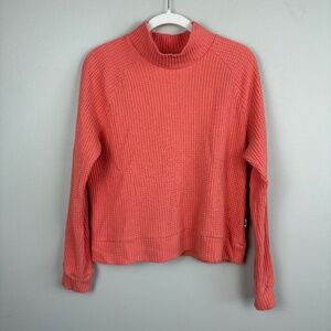 North Face Chabot Thermal Knit Mock Neck Raglan Sleeve Pullover - Size Medium